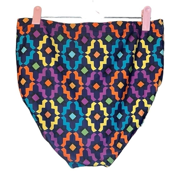 BloomChic multicolor patterned swim suit bottoms NWOT size 12 - Picture 2 of 3
